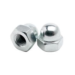 Dome Nuts, Mild Steel Bright Zinc Plated & Galvanised, DIN 1587