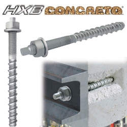 Heavy Duty Concrete Anchor Screws with Hexagon Shank Nut & Washers