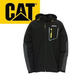 Caterpillar (CAT) Capstone Softshell Hooded Jackets, Black 1313093