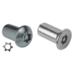 6 Lobe Pin Barrel Security Nuts Stainless Steel