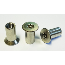 Countersunk Head 6 Lobe Pin Barrel Nuts Stainless Steel