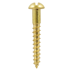 Round Head Slot Brass Wood Screws