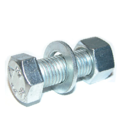 Bright Zinc Plated Assembled Bolts - Hexagon Head Set, Nut & Washer. CE Approved