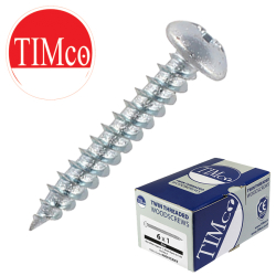 Timco Twin-Threaded Round Pozi Head Woodscrews