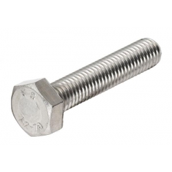 M3 x 20 Hexagon Set Screws, Stainless Steel A2 (304), DIN 933