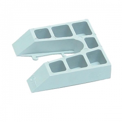 45mm x 45mm x 10mm Thick Plastic Packing Shim pack of 200 (grey), Centre slot suits M12 bolts, Polypropylene