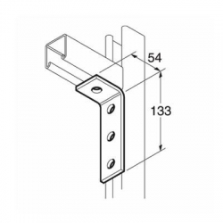 SB505 P1278 90 Degree Channel Bracket, Unistrut compatible, galvanised