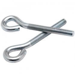 M6 x 150 Folded Eyebolt, Steel Bright Zinc Plated