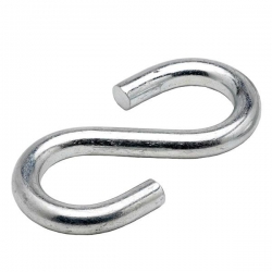 6mm S - Hook Mild Steel Bright Zinc Plated