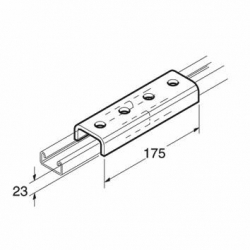 SB650 Jointing Channel 18mm, Unistrut compatible, galvanised