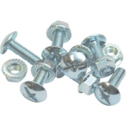 M6 x 25 Roofing Cable Tray Bolt & Flange Nut Pozi No.2 Zinc Plated