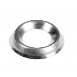 No 12 (5.5) Nickel Plated Brass Surface Screw Cup Washer