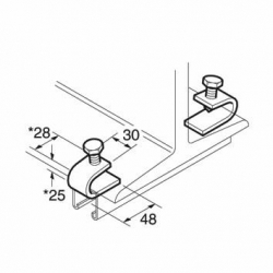 SC850 / P1272 Beam Clamp, Unistrut compatible, galvanised (Not sold in pairs)