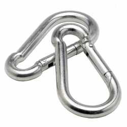 12mm Carbine Hook Mild Steel Bright Zinc Plated