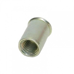 M6 Rivet Nut, Thin Sheet, Steel, Grip range 0.25 - 3.00mm, Hole Size 9.1mm