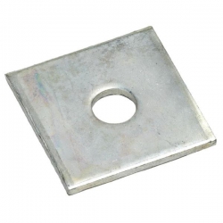 M16 x 50 x 3mm Mild Steel Square Plate Washer Bright Zinc Plated, DIN 436