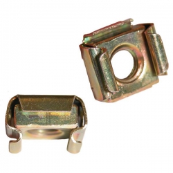 M8 To Suit Steel 1.0-1.70mm Cage Nuts, Mild Steel Zinc Plated, (12.3mm Square Hole Size)