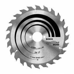 Bosch 190 x 30 x 24 Tungsten Carbide Tip Circular Saw Blade Bosch P/No. 2 608 640 801