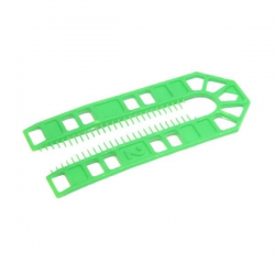 100mm x 43mm x 2mm Thick Plastic Packing Shims pack of 200 (green), Centre slot suits M12 bolts