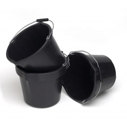 14.5 Litre Black Bucket with Handle