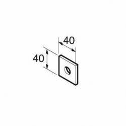 SB506/08 P1026A M8 Square Plate 10mm Hole, Unistrut compatible, galvanised