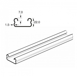 Shallow Plain Channel Light Gauge x 3 Metre, 41mm x 21mm x 1.5mm, Mild steel pre-galvanised. Unistrut compatible P4000T10X3  SC210/3M