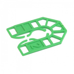 45mm x 45mm x 2mm Thick Plastic Packing Shims pack of 200 (green), Centre slot suits M12 bolts