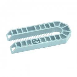 100mm x 43mm x 10mm Thick Plastic Packing Shims pack of 200 (grey), Centre slot suits M12 bolts