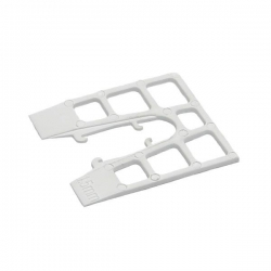 40mm x 45mm x 1.5mm Thick Plastic Packing Shims pack of 200 (white), Centre slot suits M12 bolts