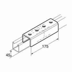 SB651 / P1377 Jointing Channel 41mm, Unistrut compatible, galvanised