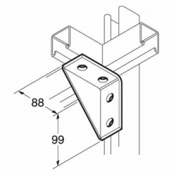 SB703 / P2484 Shelf Bracket, Unistrut compatible, galvanised