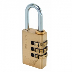 20mm Brass Combination Padlock 3 Dial