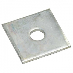 M20 x 75 x 6mm Mild Steel Square Plate Washer Bright Zinc Plated