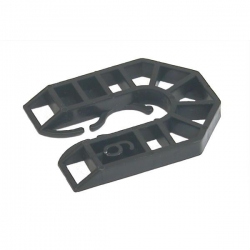 45mm x 45mm x 6mm Thick Plastic Packing Shims pack of 200 (black), Centre slot suits M12 bolts