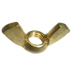 M10 Brass Self Colour Wing Nuts DIN 315, ANSI B18.17