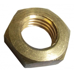 M20 Brass Self Colour Lock Nuts, DIN 439