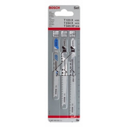 Bosch 3 piece Jigsaw Blade Set for Laminate T101BIF x 2 T101AOF x 1 P/No. 2 608 636 429