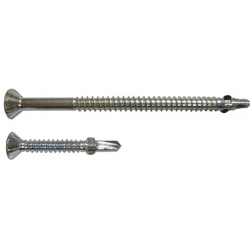 4.8 x 38 Stainless Steel Light Section Ribbed Countersunk Wing Self Drill Screw 1.5-3.5mm A2