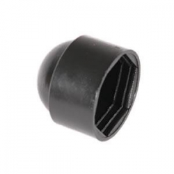 M24 (36mm) Nut & Bolt Cover Cap, Black Plastic Polyethylene