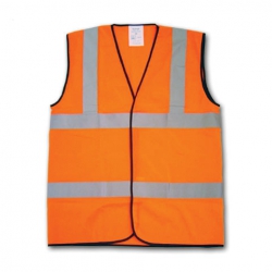 Hi-Vis Orange Warning Waistcoat Medium EN471 Class 2