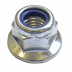 M12 Flanged Nyloc Nut Steel Grade 8 DIN6926 Bright Zinc Plated