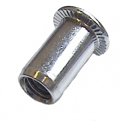 M5 Rivet Nut, Flanged, Steel, Grip range 2.50 - 5.0mm, Hole Size 7.1mm