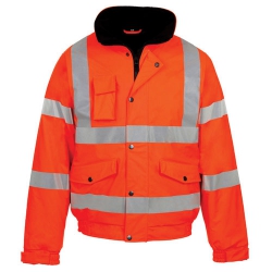 Large Hi-vis Bomber Jacket Orange