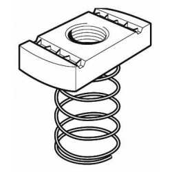 M6 Long Spring Channel Nut, Steel Galvanised, Tapped Oversize. Unistrut compatible