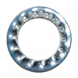 M3.5 Internal Overlap Lock Washer, Mild Steel, Bright Zinc Plated DIN 6797J