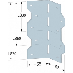 Simpson LS30 85mm Skewable Angle Bracket