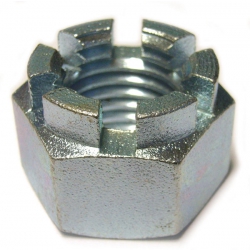 M22 Castle Turret Nut Steel Bright Zinc Plated DIN 935