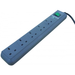 Brennenstuhl 4,500A Surge Protected Trailing 5 Sockets (2M Cable) 1156753