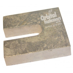 No1 50mm x 50mm x 10mm with a 14mm slot (Suits bolts up to M12) Steel Metal Horseshoe Trouser Shim galvanised