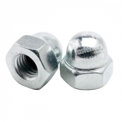 M5 Dome Nut, Mild Steel Bright Zinc Plated DIN 1587